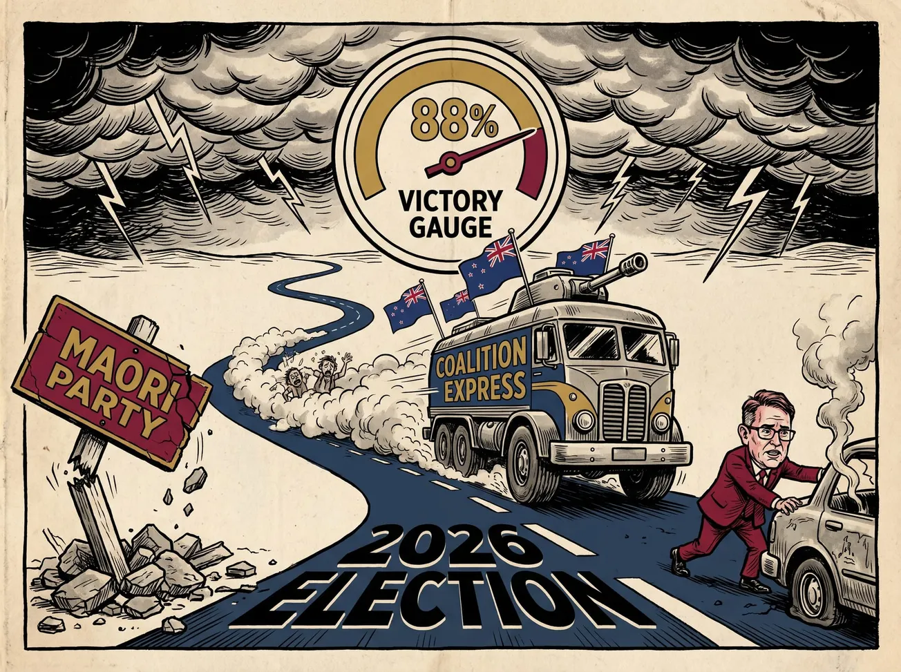 Coalition on Track for Second Term as Poll of Polls Gives Luxon 88 Per Cent Chance