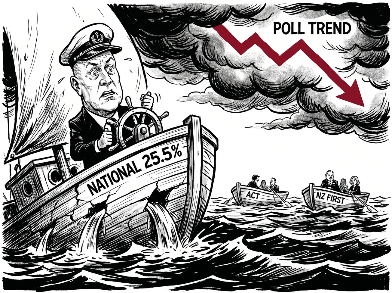 National Flatlining at 25.5 Percent: Luxon Has Made His Bed and the Country is Paying for It