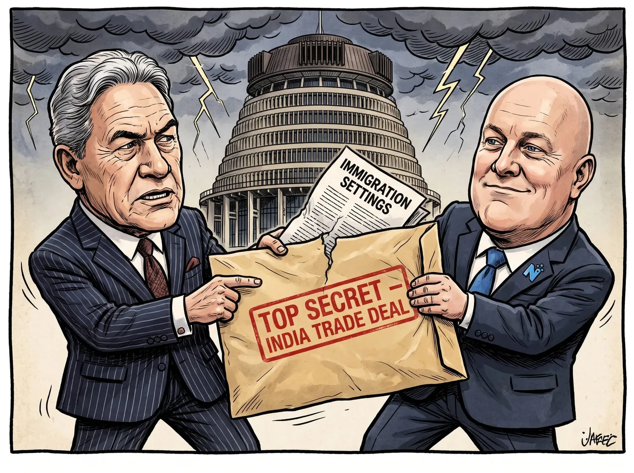 Peters Accuses National of Secret India Immigration Clamp in Trade Deal