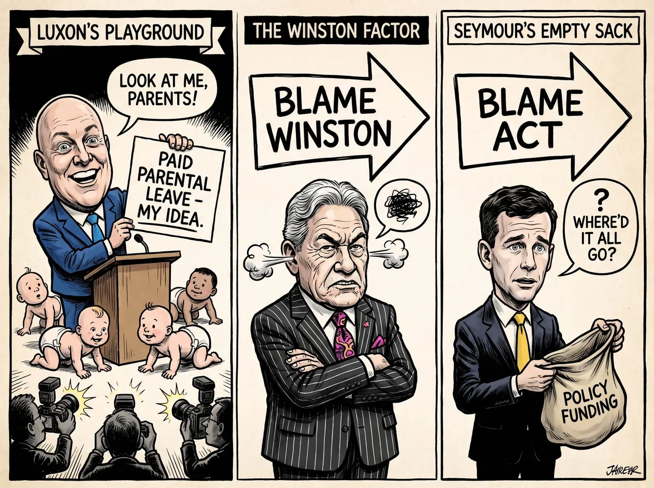 National’s Three Card Trick: Steal the Credit, Blame the Partners, Hope No One Notices