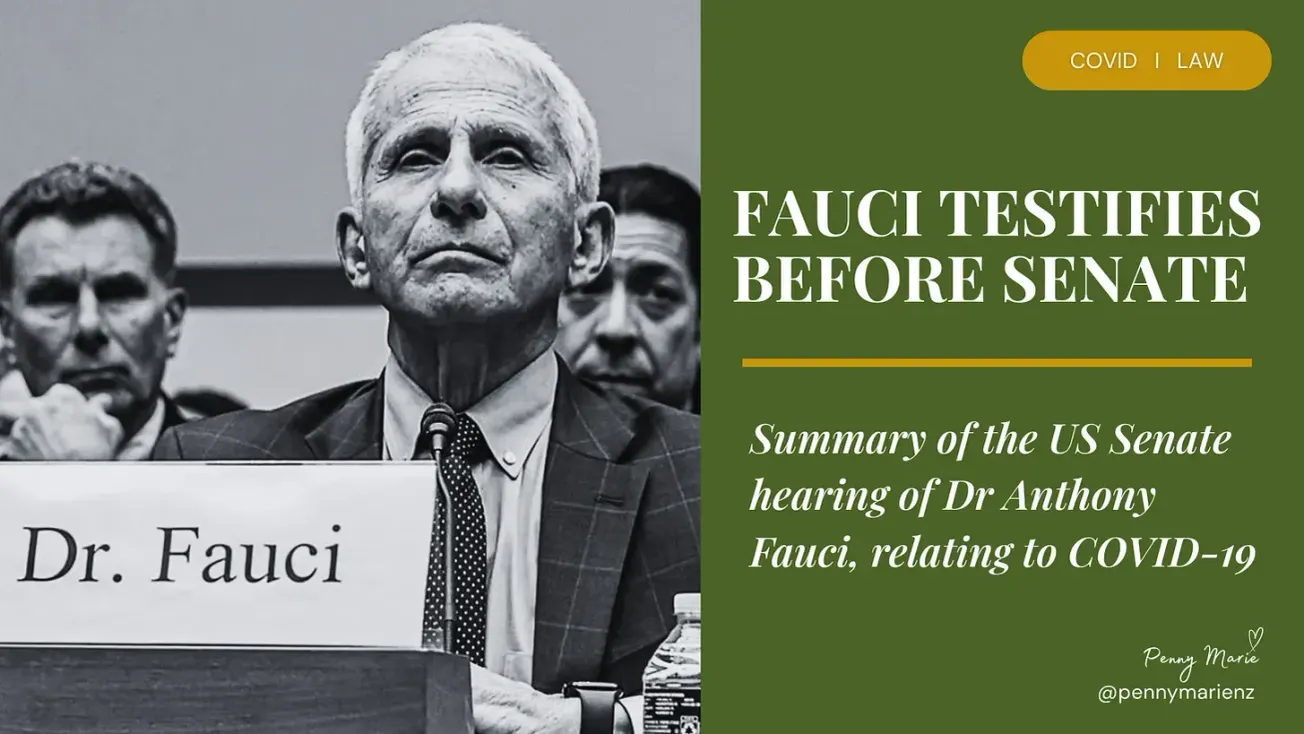 Fauci Testifies Before the US Senate
