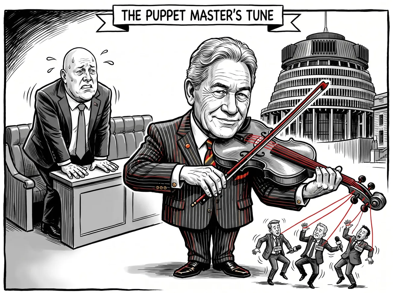 Peters Plays the Media Like a Fiddle While Luxon Sits on His Hands