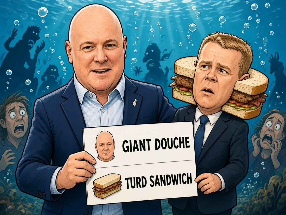 Giant Douche. Turd Sandwich. Take Your Pick.