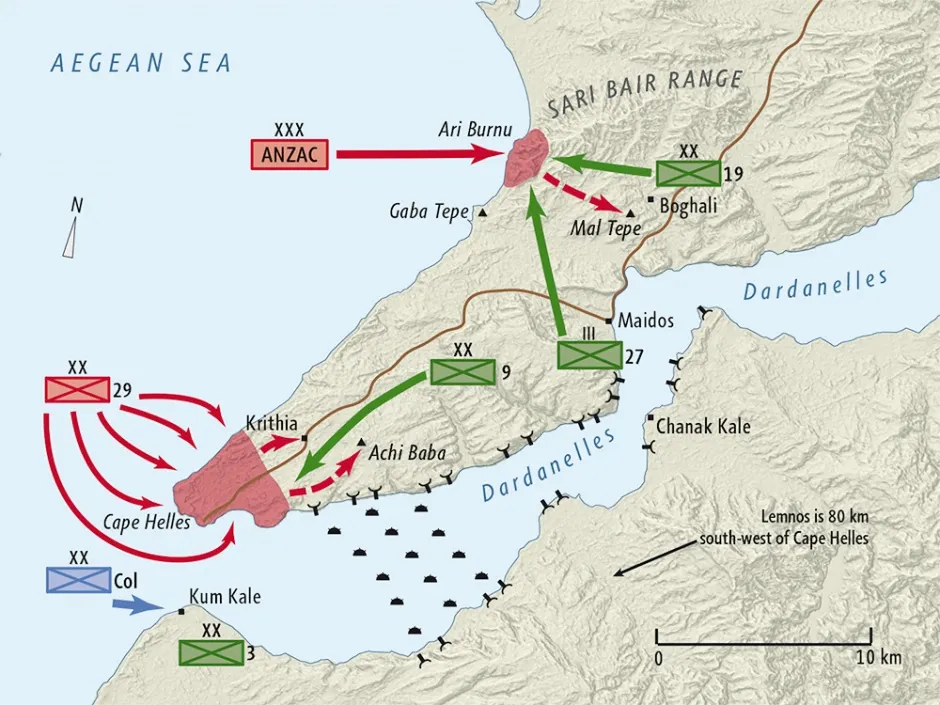 Gallipoli Invasion Map