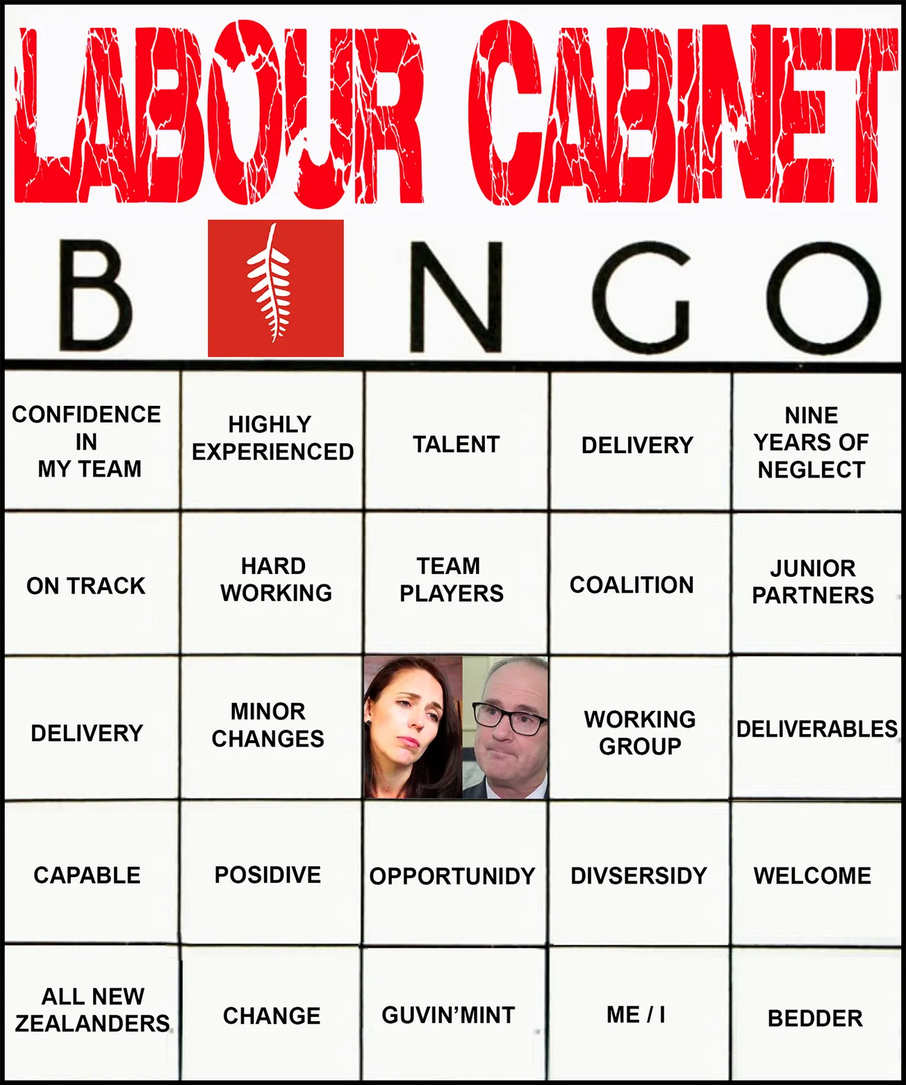 Let’s Play Cabinet Reshuffle BINGO