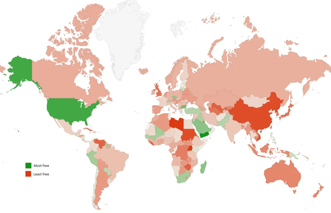 Map of the Day: Gun Rights of the World