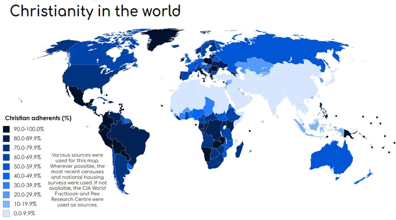 Map of the day: Christianity