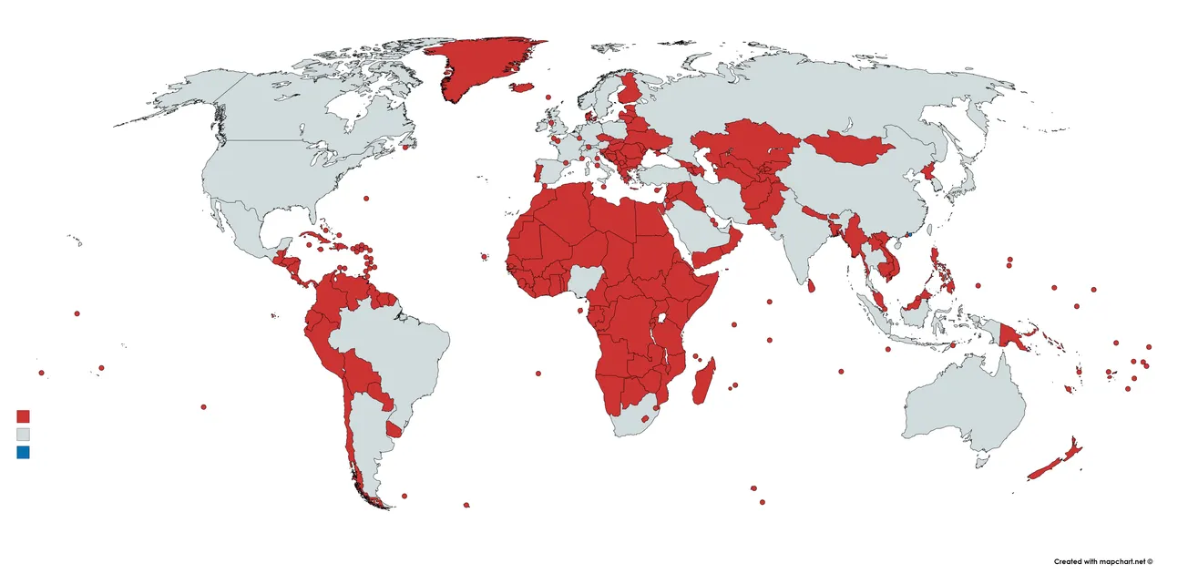 Map of the Day: Countries With a Smaller Economy than Hong Kong