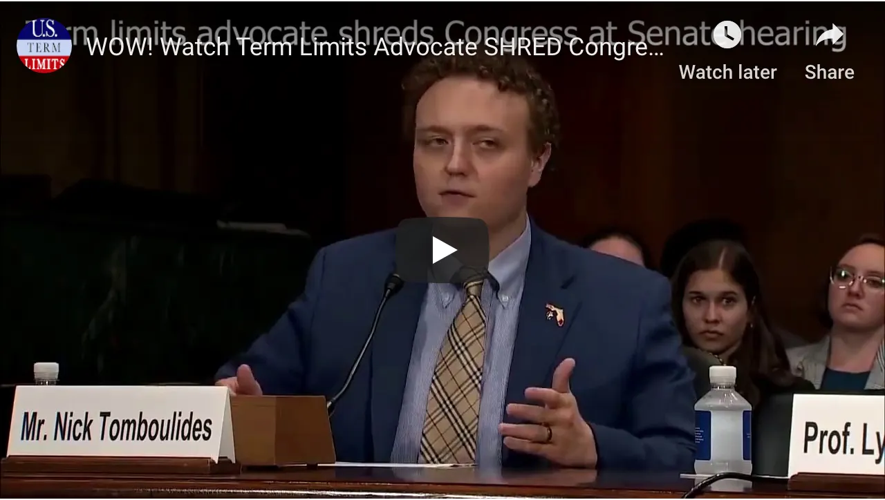 Watch Term Limits Advocate Address Congress
