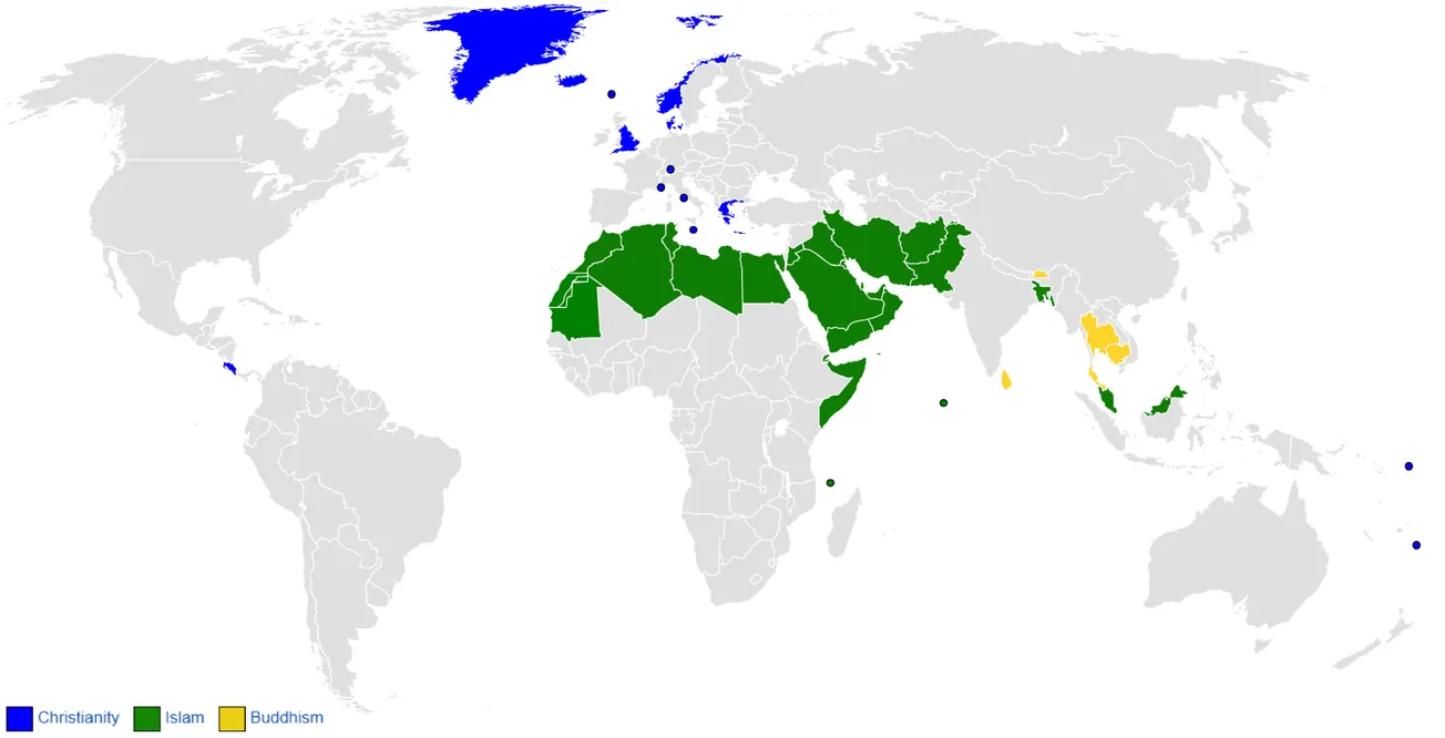 Map of the Day: Countries With a State Religion