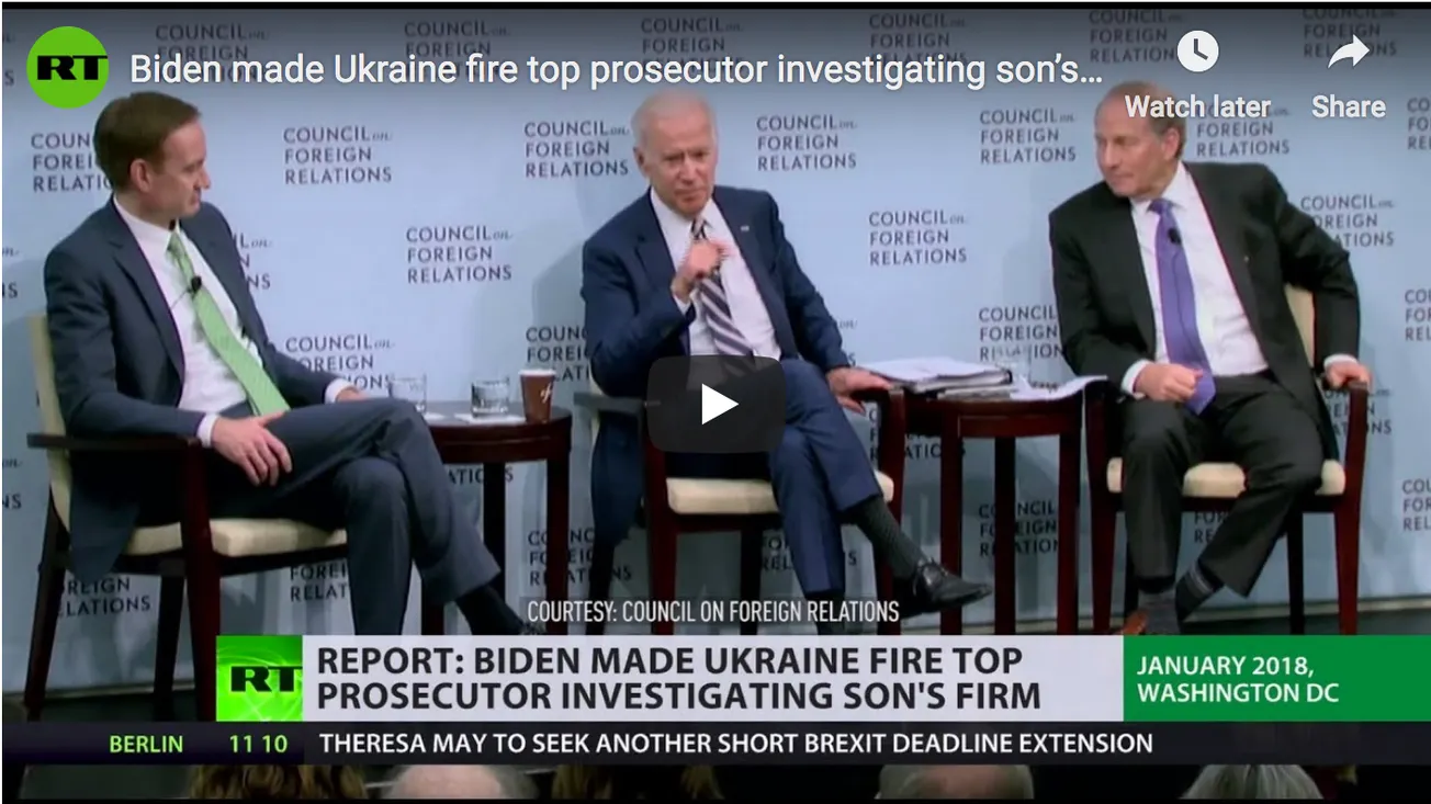 Biden Made Ukraine Fire Top Prosecutor Investigating Son’s Firm