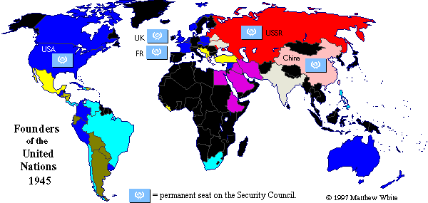 Map of the Day: Founders of the United Nations 1945