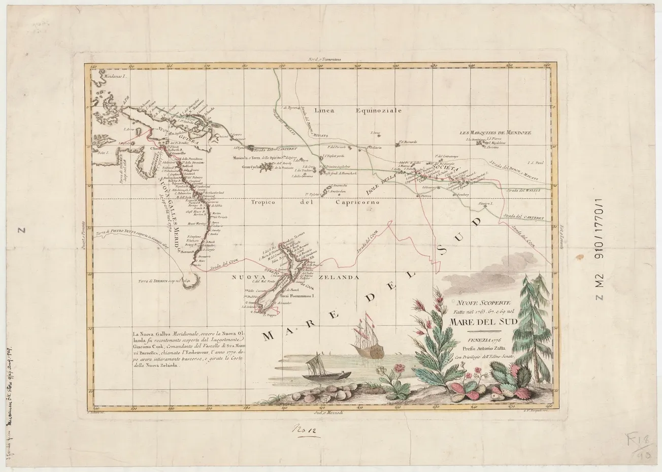 Map of the Day: Cook’s Sea Tracks in the Pacific.