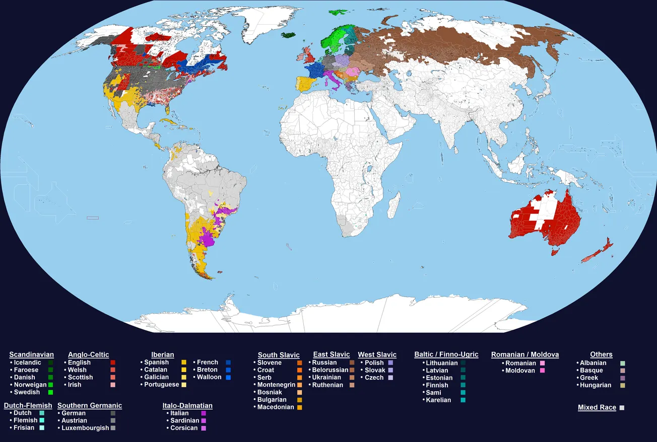 Map of the Day: European ethnicities Around the World
