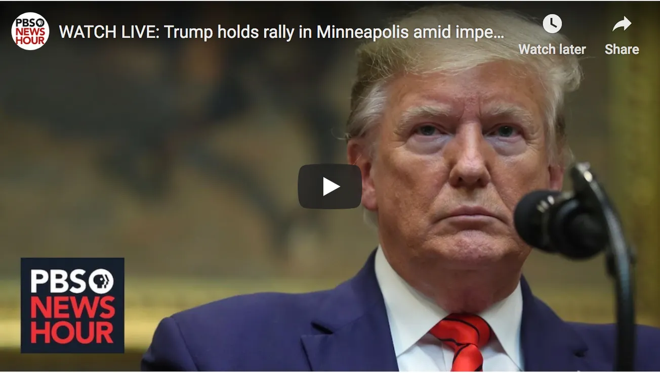 Trump Holds Rally in Minneapolis Amid Impeachment Inquiry