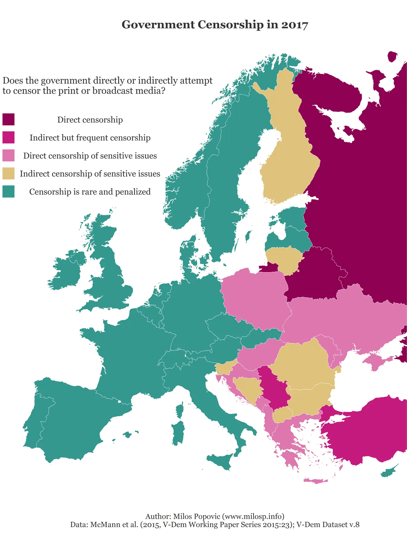 Map of the Day: Government Censorship in 2017