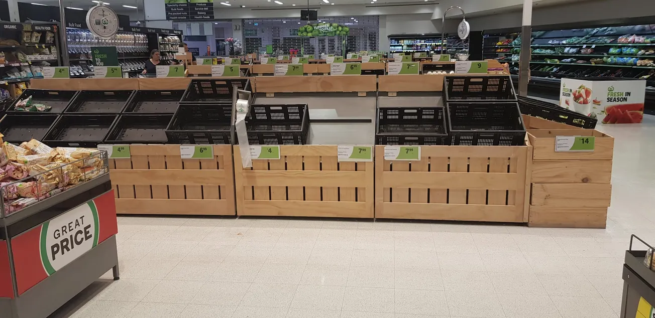 Supermarket Shelves on Friday