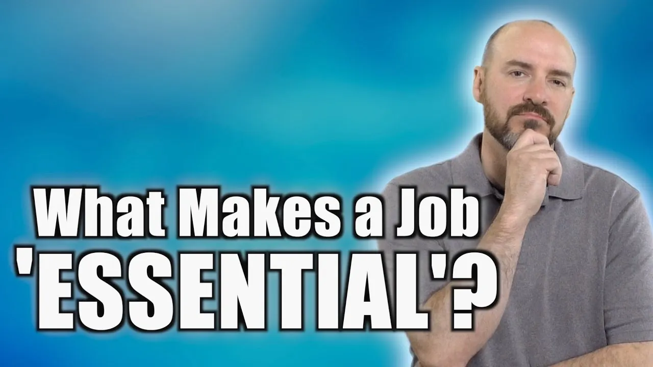 The BFD Video: Having a Job Is Essential!