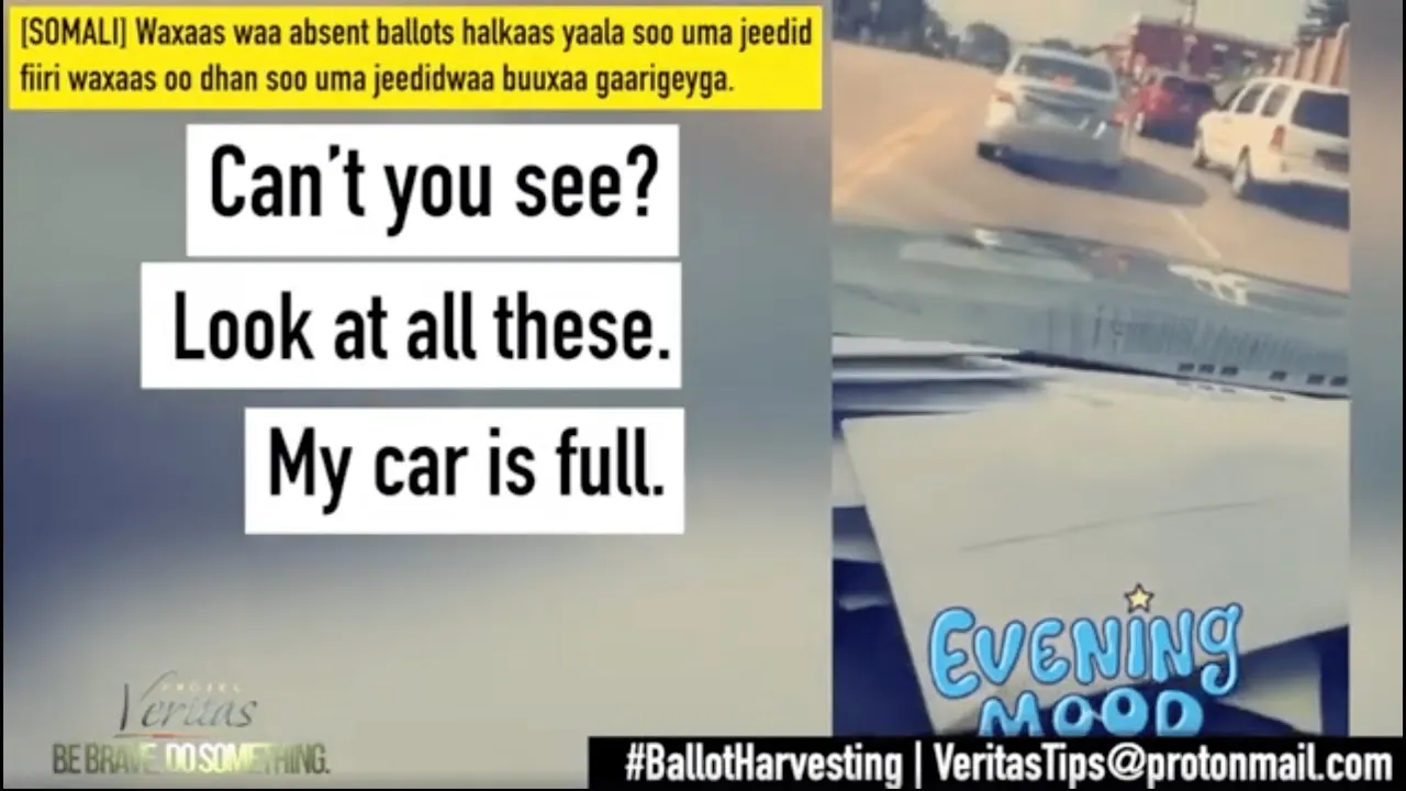 Ilhan Omar Connected Ballot Harvester in Cash-for-Ballots Scheme: “Car Is Full” of Absentee Ballots