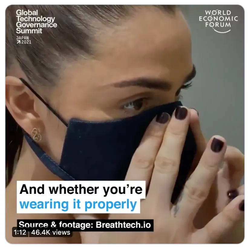 World Economic Forum’s Smart ‘Mask of the Future’ Tweet Spooks Twitter Users