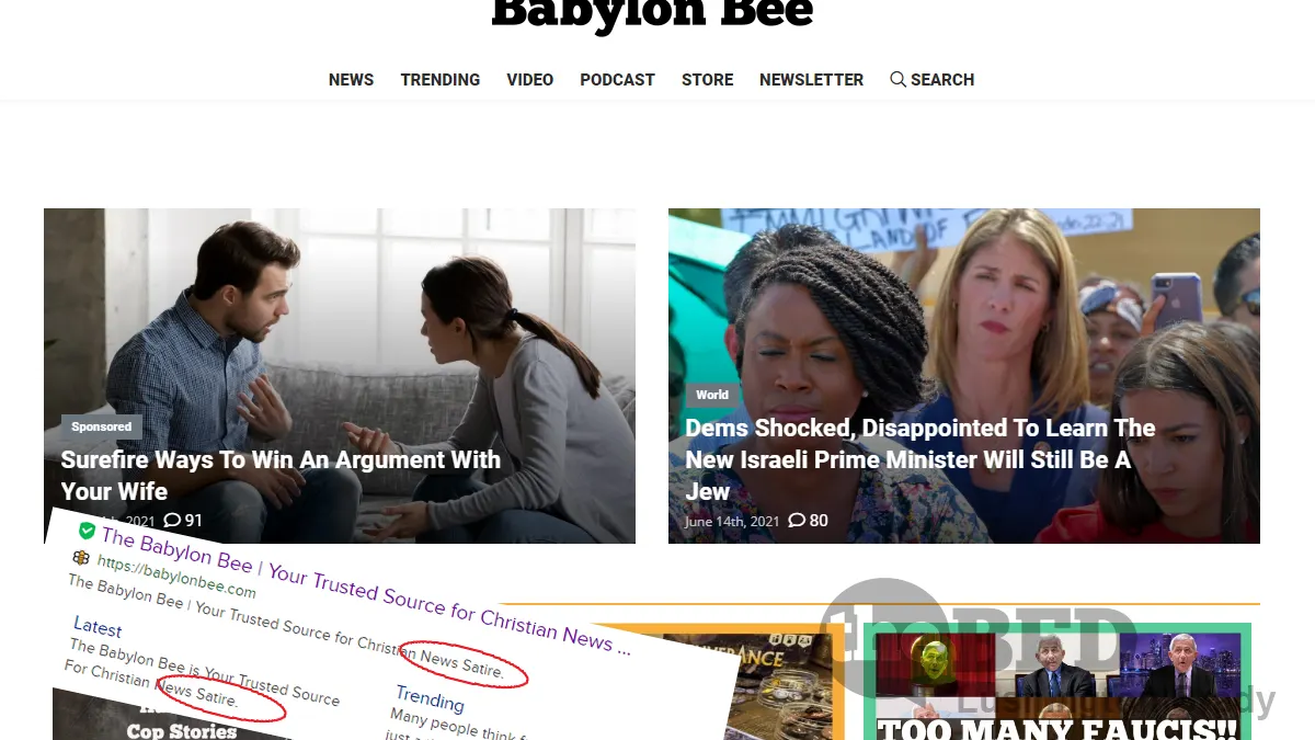 New York Times Bombshell: The Bee Is a Satire Site!