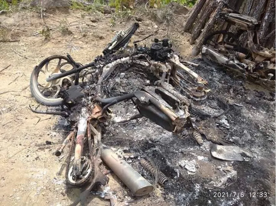 Relief Motorcycle Convoy Destroyed