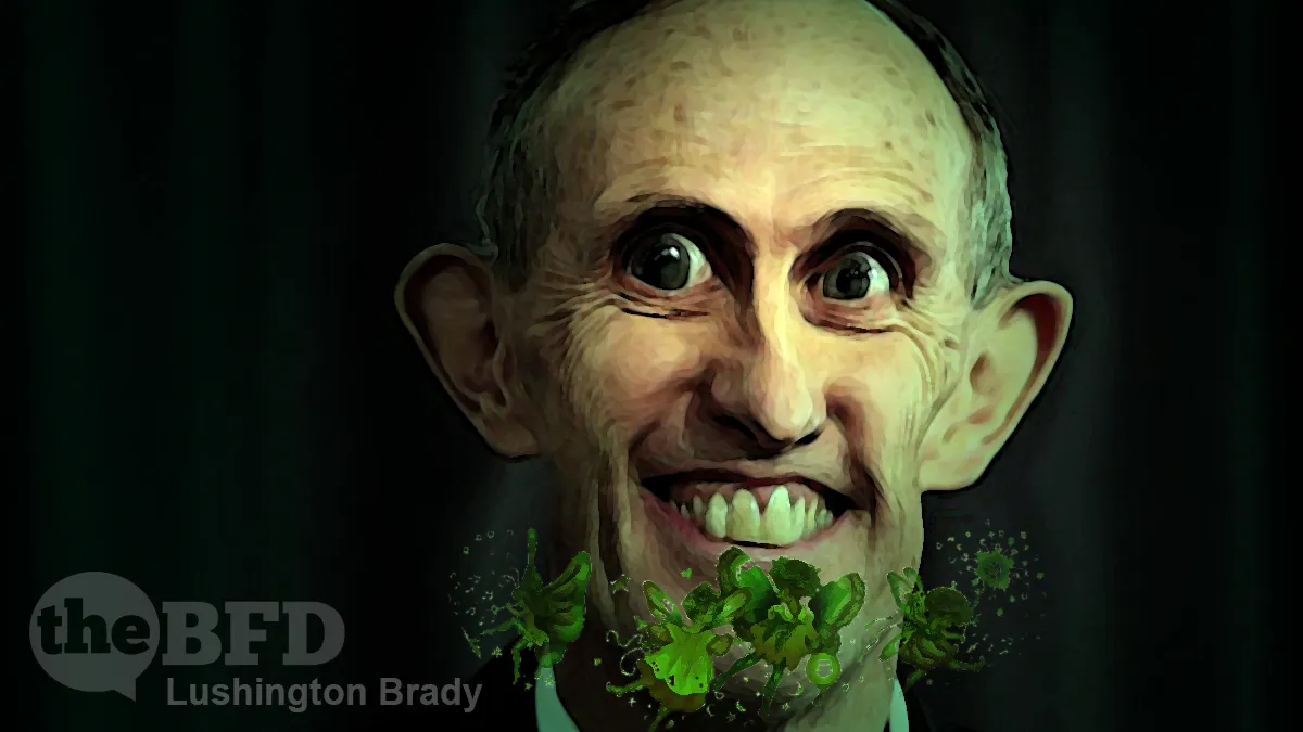 Green Gaffer Shouts at Clouds