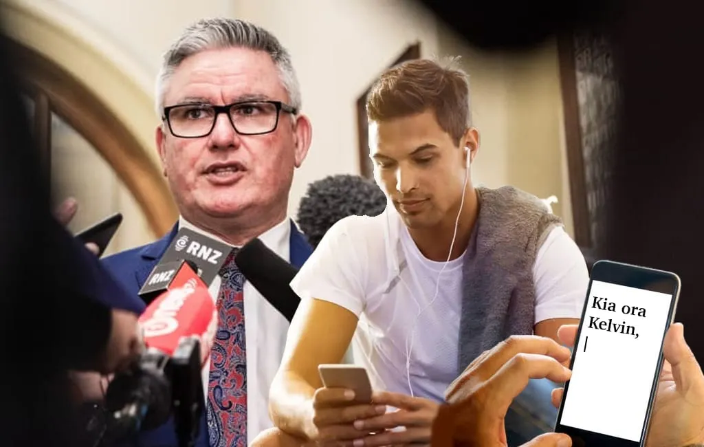 Local Bloke Flicks Kelvin Davis an Email