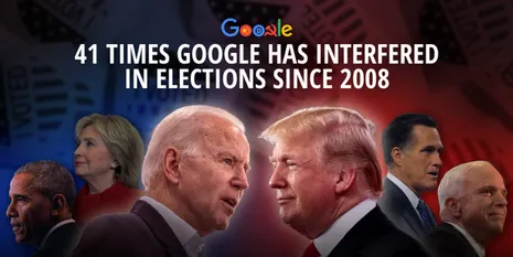 Google Has Interfered 41 Times in US Elections Since 2008