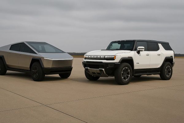 2025 Tesla Cybertruck vs 2025 GMC Hummer EV SUV