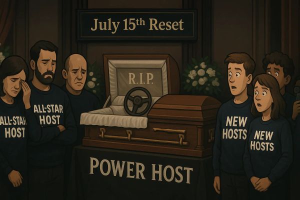Power Host? Not Anymore.     And the Reason Makes No Sense