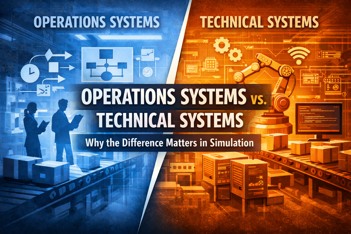 Operations Systems vs. Technical Systems: Why the Difference Matters in Simulation