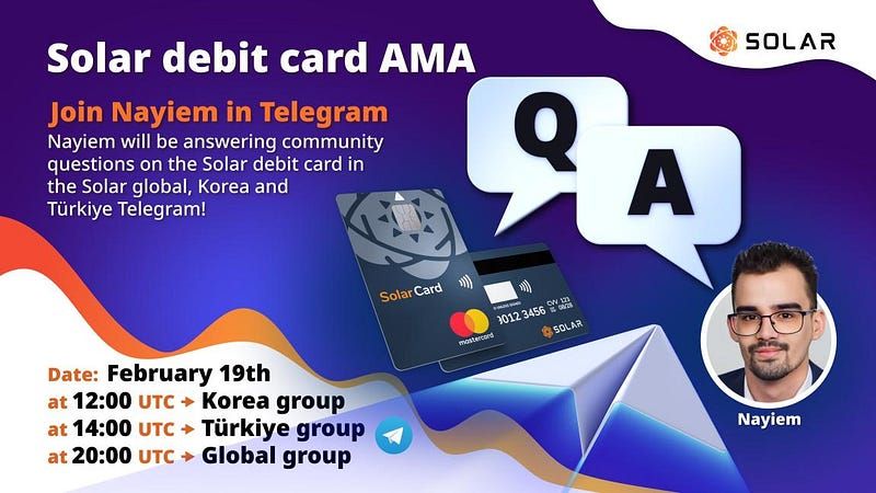 Solar Card AMA’s