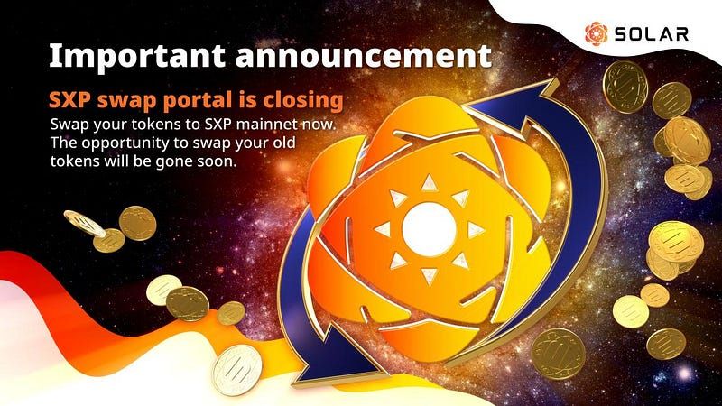 SXP Swap Portal is Closing