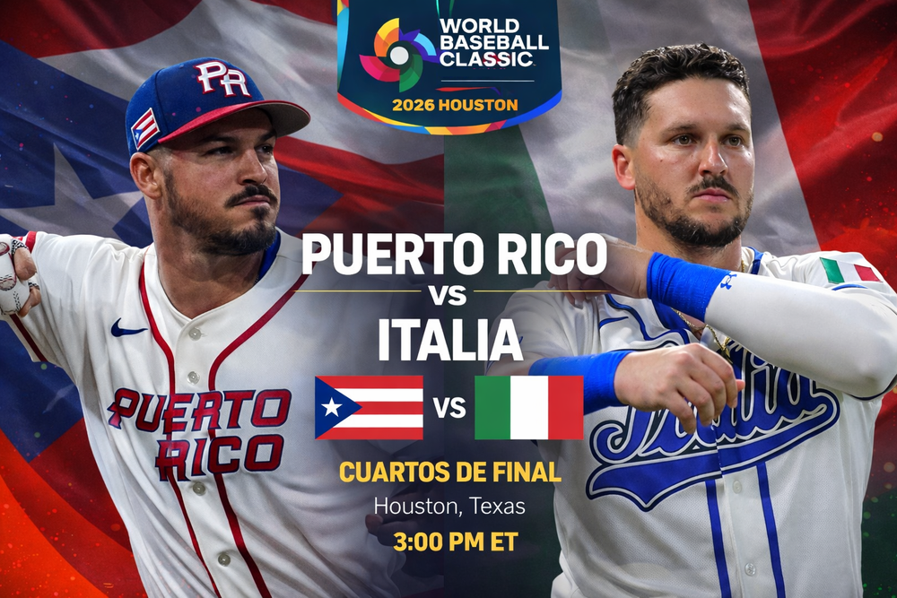 Clásico Mundial 2026 | Puerto Rico e Italia juegan en Houston por un boleto a semifinales