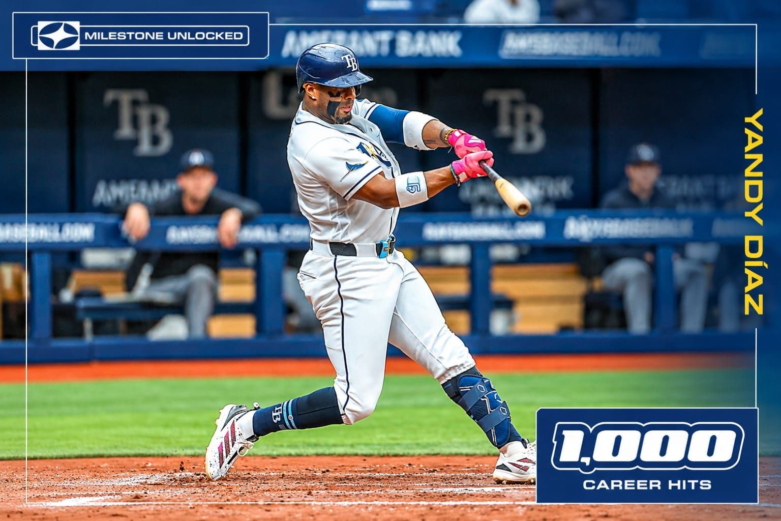 MLB 2026 | Yandy Díaz arriba a 1000 hits en su carrera de MLB; Cano con salida perfecta; Adolis con un hit; Ribalta logra primer hold; Ibáñez remolca en derrota