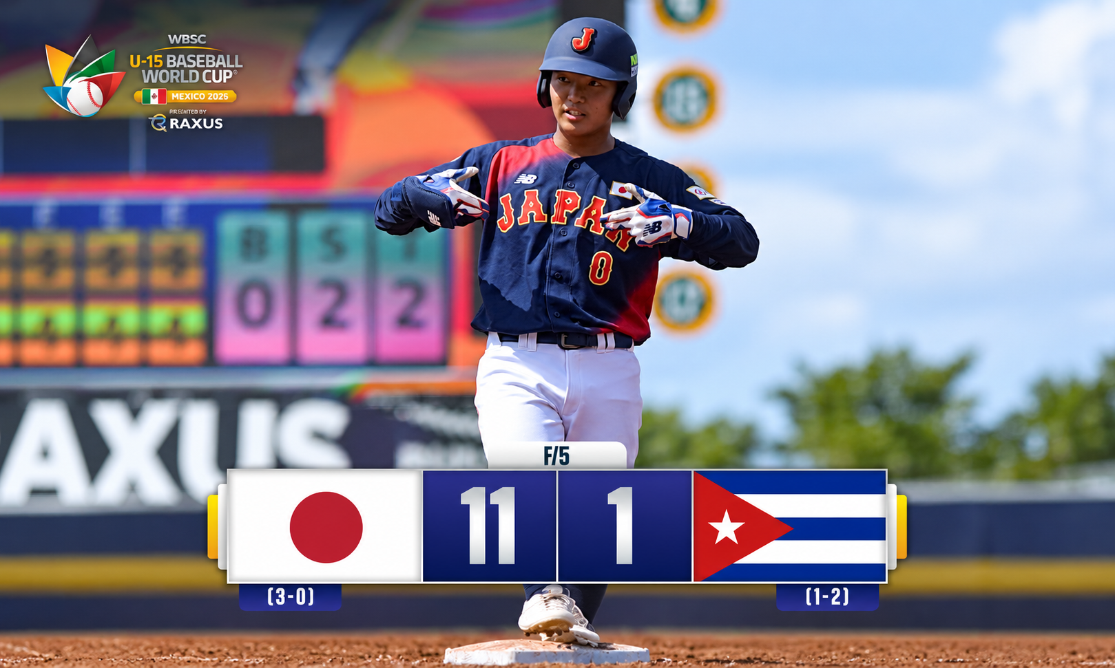 Japón frena a Cuba con nocaut de 11-1 en el Mundial Sub-15