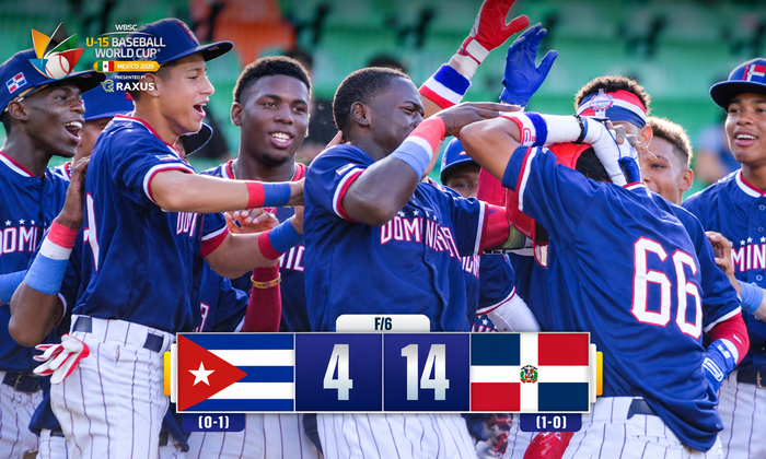 República Dominicana deja al campo a Cuba por KO 14-4, en debut de ambos en el Mundial Sub-15