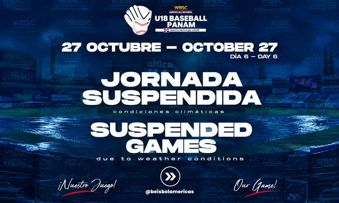 Panamericano Sub-18 | Nuevamente la lluvia paraliza continuación del torneo; Cuba debe enfrentar a Canadá este miércoles