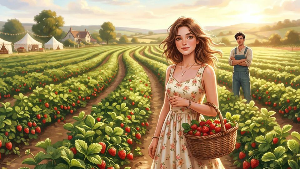 Strawberry Girl at the Strawberry Farm