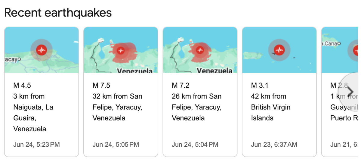 Fuertes terremotos azotan Venezuela