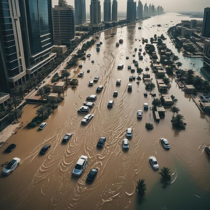 Dubai, un diluvio en el desierto. Llueve más que el promedio anual en sólo 24 horas
