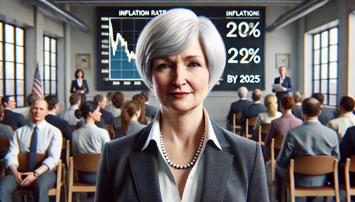 Janet Yellen cree que la Reserva Federal podría alcanzar su objetivo de inflación del 2% en 2025