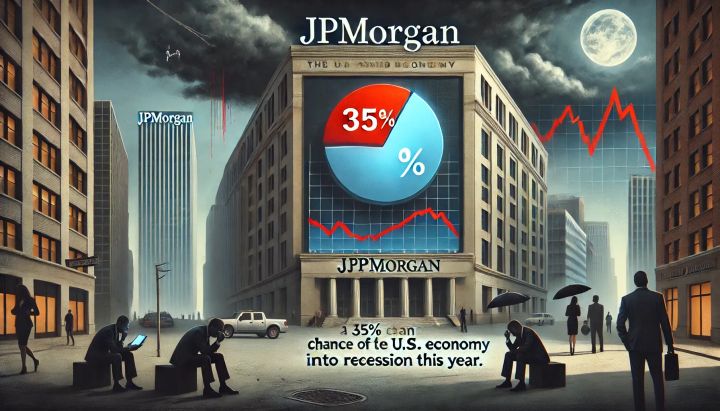 JPMorgan ve un 35% de posibilidades de que la economía estadounidense caiga en recesión este año