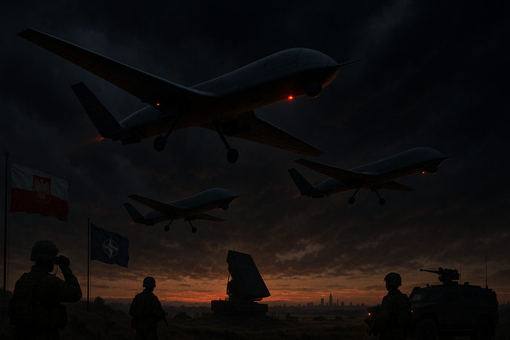 Rusia desafía a la OTAN, drones rusos cruzan el espacio aéreo polaco