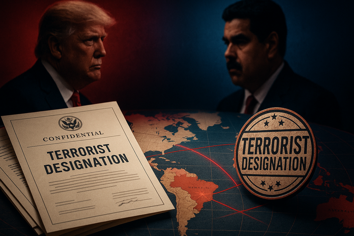 Trump eleva la presión en Venezuela: Maduro, designado como terrorista personalmente