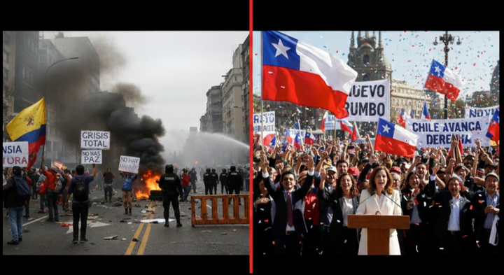 Dos países, dos señales: Colombia en crisis, Chile rompe con la izquierda