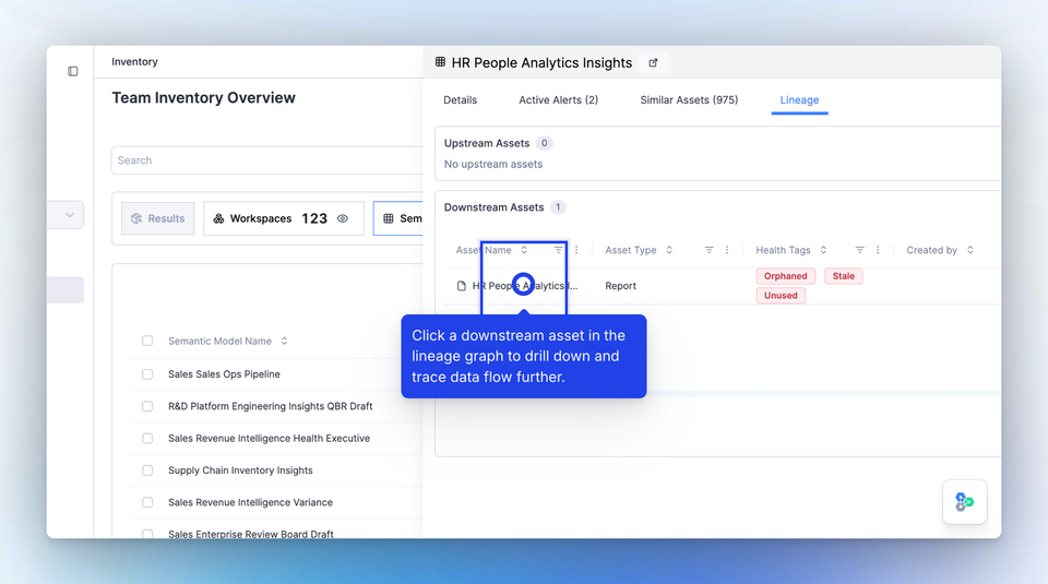 View and Explore Data Lineage for Semantic Models and Reports