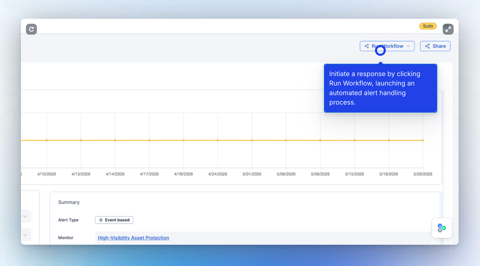 Initiate and Test an Alert Workflow for High-Visibility Asset Protection