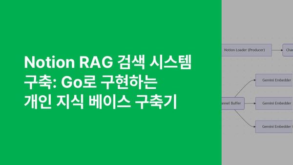 Notion RAG 검색 시스템 구축: Go로 구현하는 개인 지식 베이스 구축기